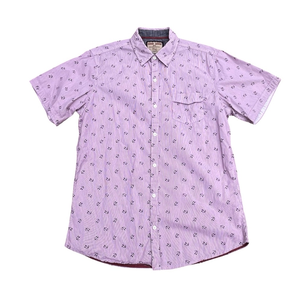Hudson Barrow NYC Gentlemen’s Outfitter Mens Large Button Down Nautical Shirt